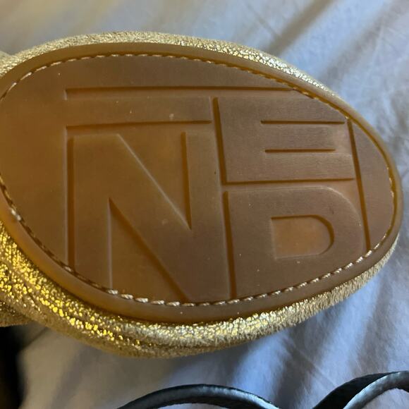 Fendi Ballerina Camacho Cracle Sabina Oro flats - rubber sole shoes Size 37 - Picture 5 of 10